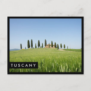 Ferme en Toscane carte postale au bord noir