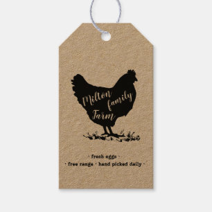 Ferme familiale Étiquette carton d'oeuf