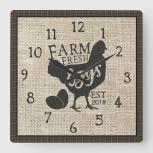 Ferme Fraîche Farmhouse Style Horloge rustique ave
