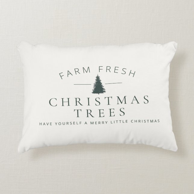 Ferme Fraîches Arbres de Noël Vacances Coussin (Devant)