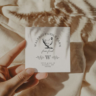 Ferme Moderne Carte de visite de la ferme de poule