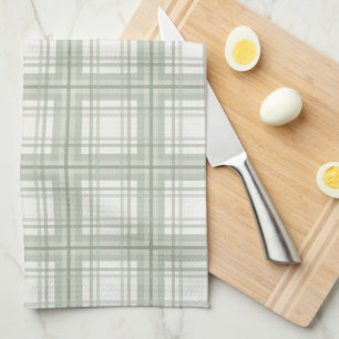 Ferme Plaid Sage Green, Crème Serviettes de cuisin