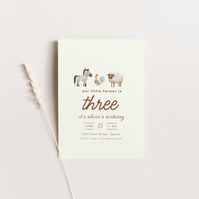 Ferme Ranch Animaux Anniversaire Invitation de fêt (Créateur téléchargé)