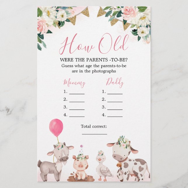 Ferme Rose Fille Quel Âge Les Parents (Devant)