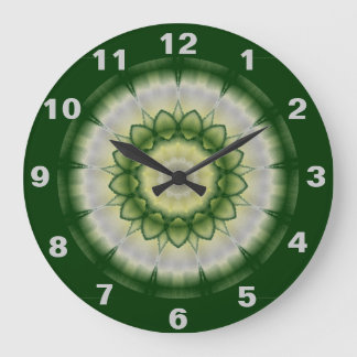 Ferme verte Kaleidoscope Horloge