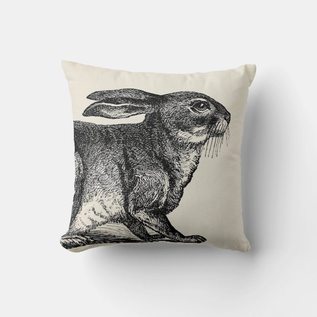 Ferme vintage de lapin Lève oreiller (Recto)