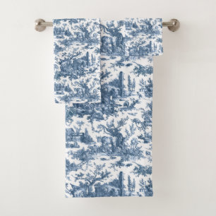 Ferme vintage Rustique Français Toile Bleu & Blanc