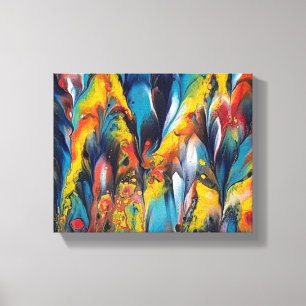 Fermer et plumes2 Imprimer sur une toile 10x18