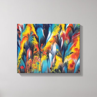 Fermer et plumes2 Imprimer sur une toile 4x11