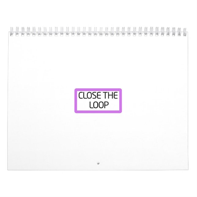 Fermer la boucle | Calendrier mural annuel minimal (Protection)
