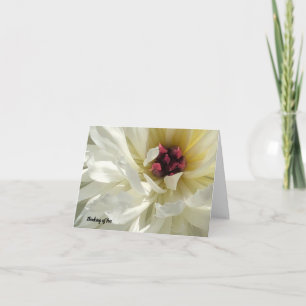 Fermer la carte de sympathie crémeuse White Peony