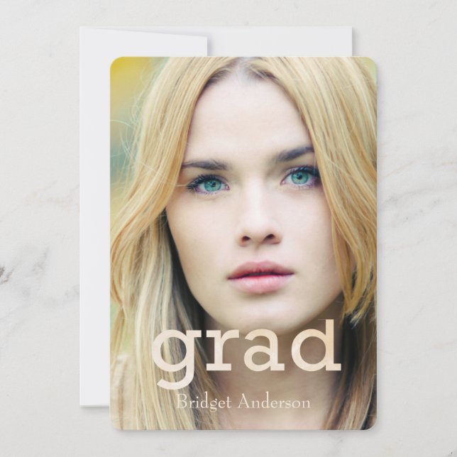 Fermer la Faire-part photo de la graduation (Devant)