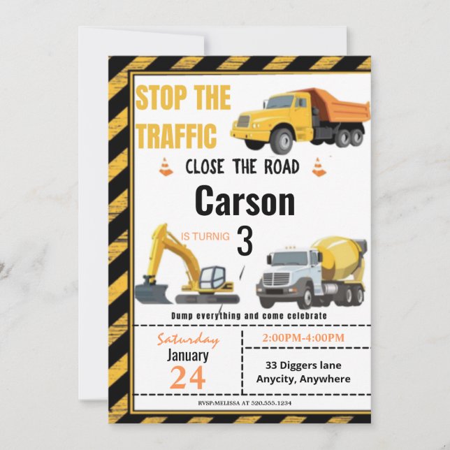 Fermer La Route Différente Carte D'Invitation Anni (Devant)