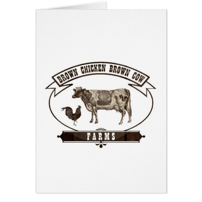 Fermes Brown de vache à brun de poulet (Devant)
