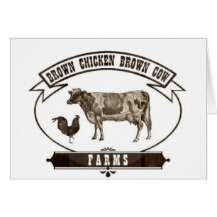 Fermes Brown de vache à brun de poulet