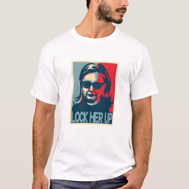 FERMEZ À CLEF SON T-shirt HAUT d'Anti-Hillary (Devant)