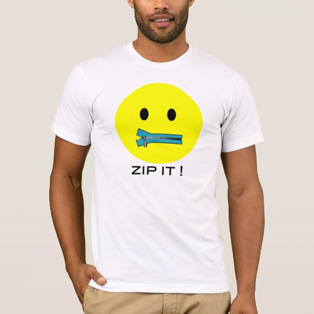 "fermez- la fermeture éclairle T-SHIRT de VISAGE (Devant)