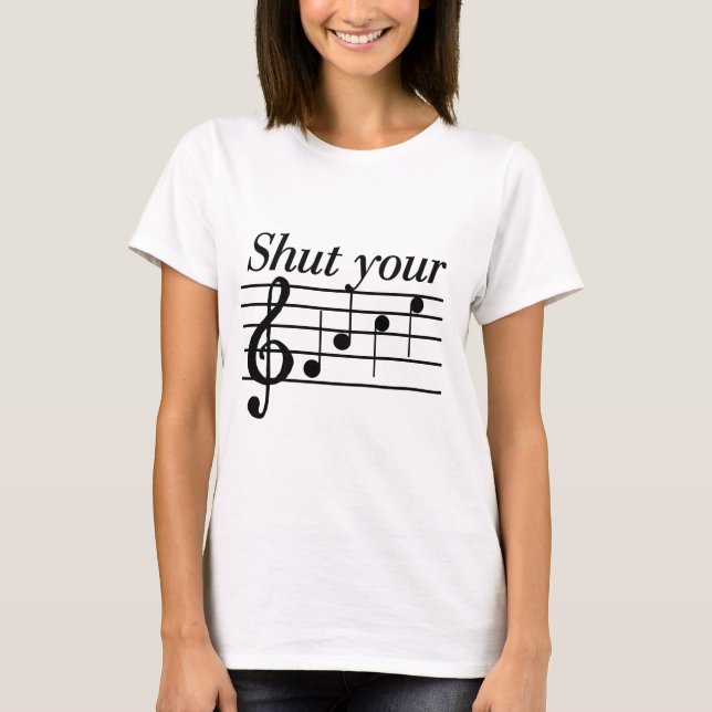 Fermez votre T-shirts et cadeaux de visage (Devant)