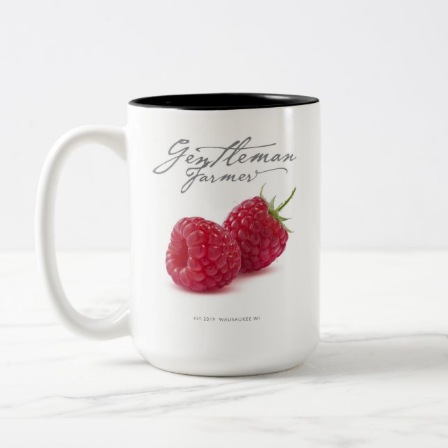 Fermier de 15 oz. Mug de café (framboise) (Gauche)