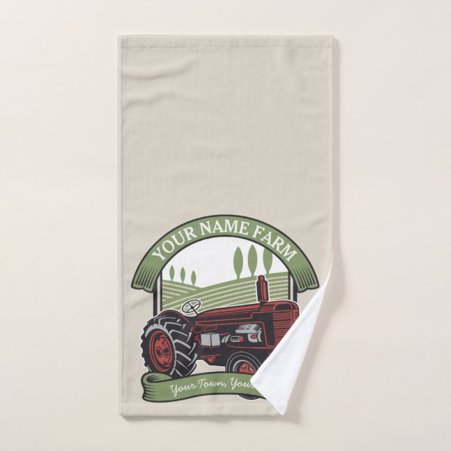 Fermier de Vintage Farm Tractor (Serviette à main)