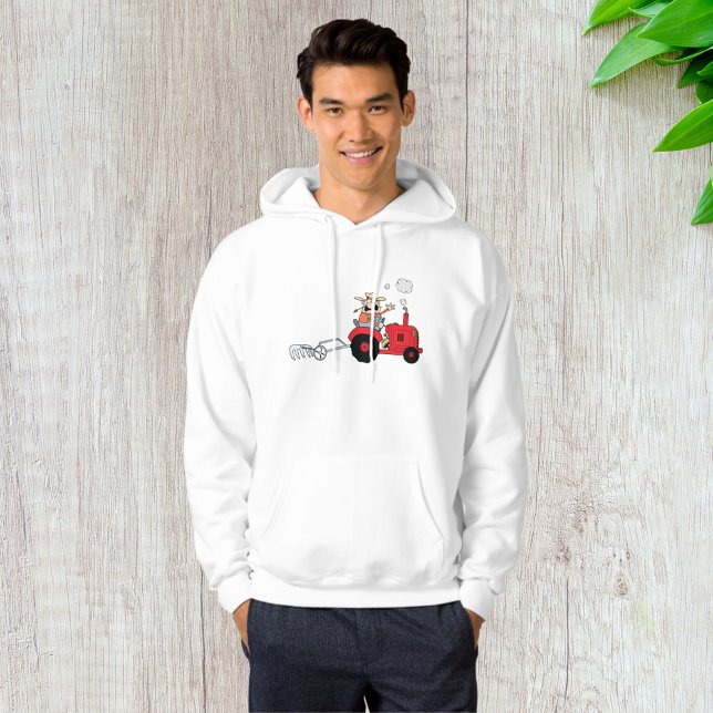 Fermier Sur Un Tracteur Mens Sweat - shirt à capuc (Créateur téléchargé)