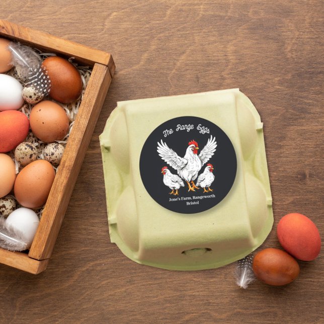 fermiers marché boîte à oeufs Étiquette libre gamm (Créateur téléchargé)