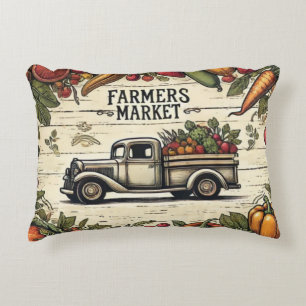 Fermiers Marché Camion Accent Coussin Pays Accueil