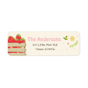 Fermiers Marché Fraise Adresse de retour Étiquette