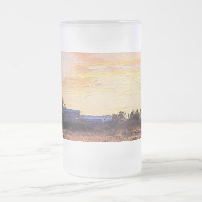 Fermiers Matin Peinture Frosted Mug (Centre)