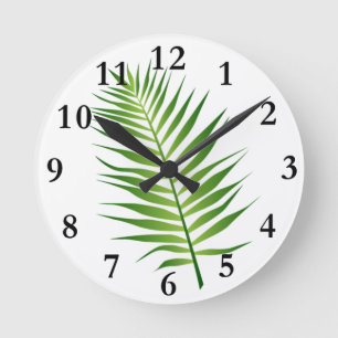 Fern Leaf Frond Botanique Design Horloge