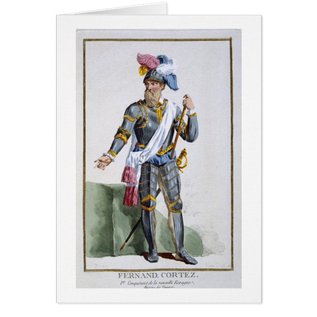 Fernand Cortez (1485-1547), gravé par Pierre Duf (Devant)