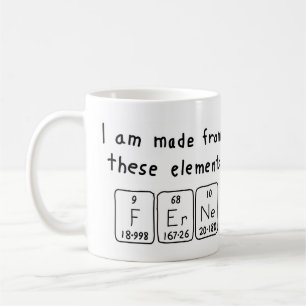 Ferne nom de table périodique mug