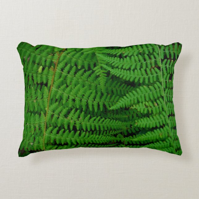 Ferns Bright Green couleur unie clair coussin (Devant)