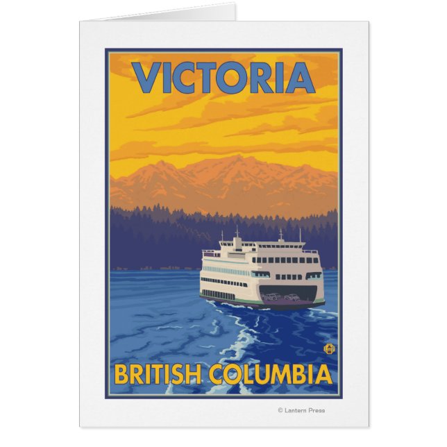 Ferry and Mountains - Victoria, C.-B. Canada (Devant)