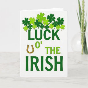 Fers à cheval de la Chance Irlandaise Carte de Bon