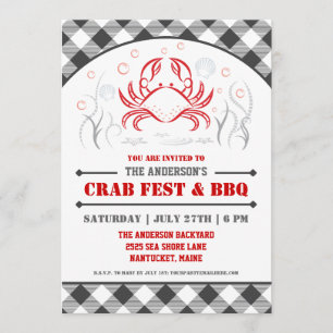 Fest de crabe d'été et invitation de partie de BBQ