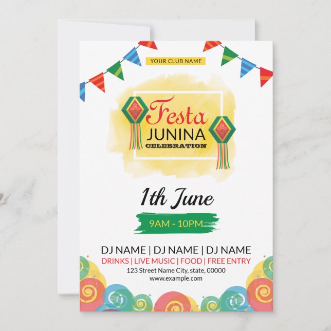 Festa Junina Invitation Flyer (Devant)