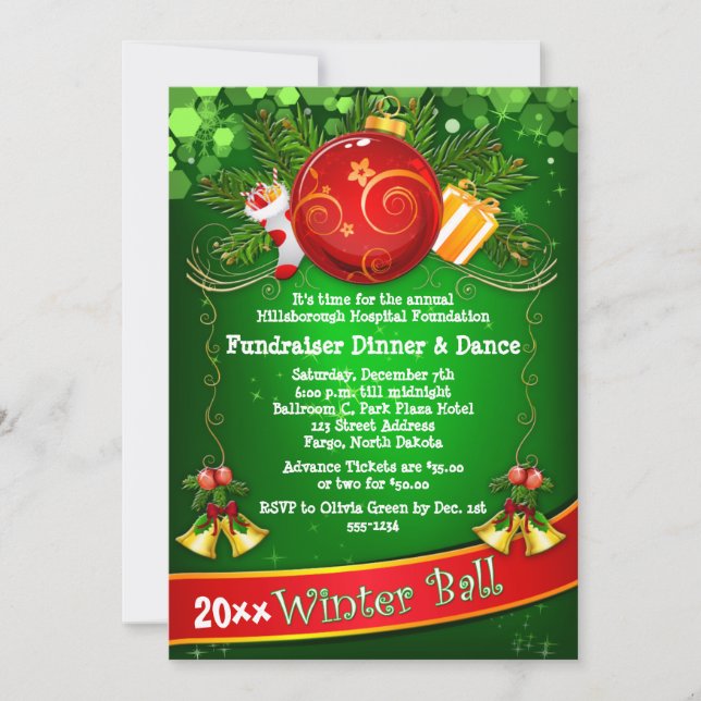 Festif Corporate Holiday Party Invitation de colle (Devant)