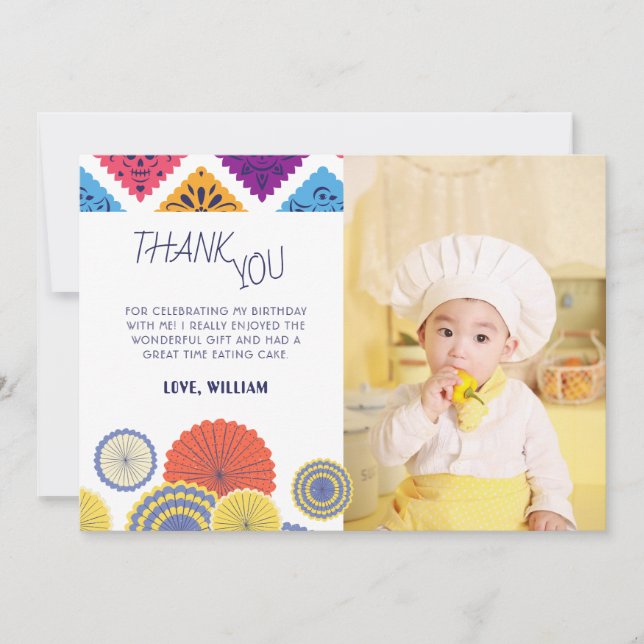 Festif Mexicain en papier ventilateur photo Carte  (Devant)