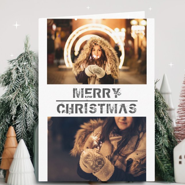 Festif moderne Joyeux Carte photo Noël (Créateur téléchargé)