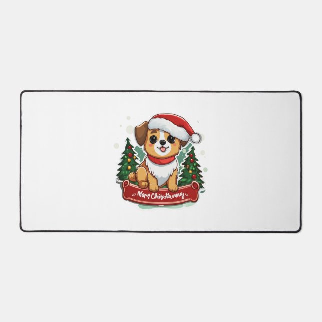 Festif Noël Chien Design Vacances Animaux de compa (Recto)