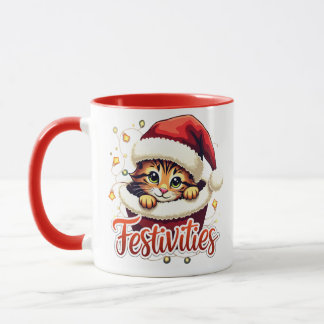 Festif Noël Kitten Mug