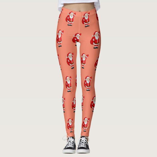 Festif Noël Père Noël Leggings (Devant)