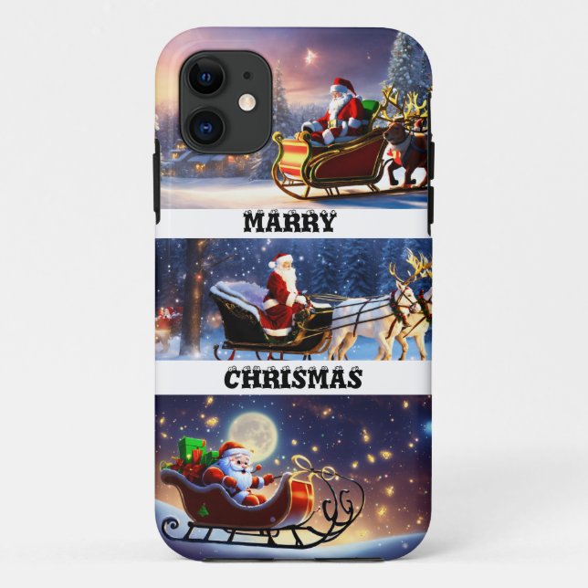 Festif Père Noël coque iphone de Noël (Dos)