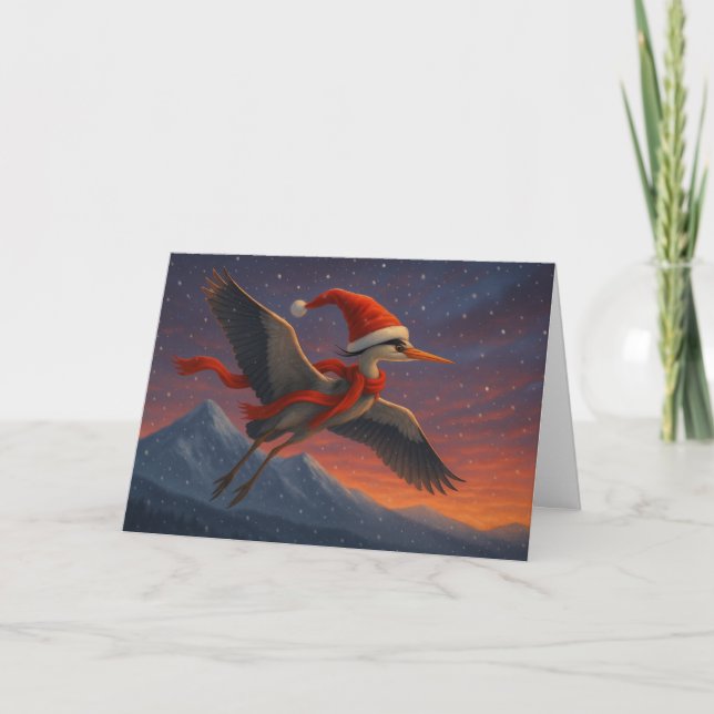 Festif. Plumes. Fabuleux. Carte pour les fêtes (Devant)