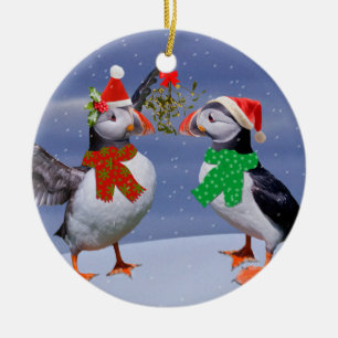 Festif Puffins Ornement