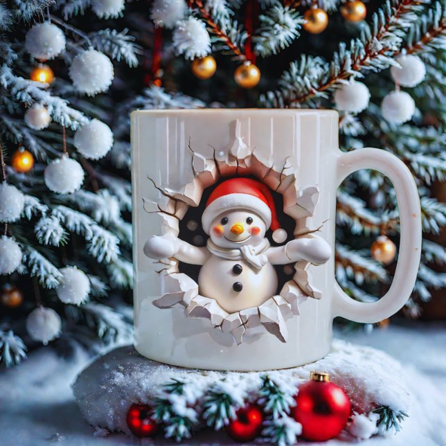 Festif Snowman Christmas Mug - 3D Holiday (Créateur téléchargé)