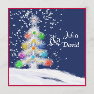 Festif Tree Holiday Faire-part de mariage