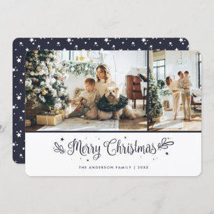 Festin 2 Photo Blue Merry Carte de Noël