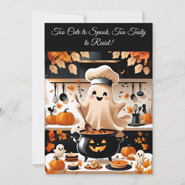 Festin Boo-tiful – Invitation de cuisine fantôme K (Devant)